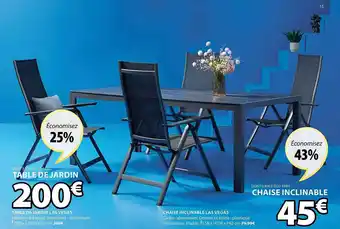 Table De Jardin Las Vegas, Chaise Inclinable Vegas