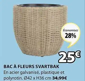 JYSK Bac à Fleurs Svartbak offre