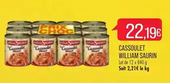 Match Cassoulet william saurin offre
