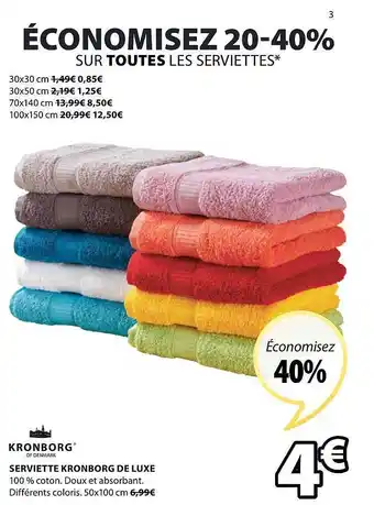 JYSK Serviette Kronborg De Luxe offre