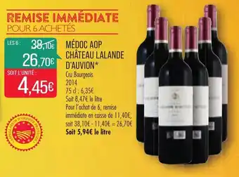 Match Médoc AOP château lalande d'auvion offre