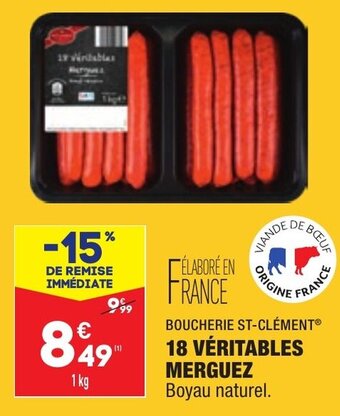 ALDI 18 Véritables merguez offre