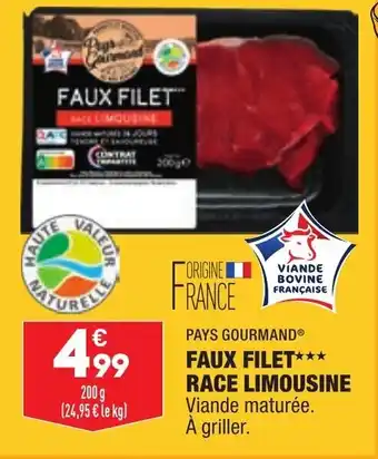 Faux filet race limousine