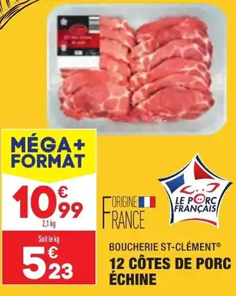 ALDI 12 Côtes de porc échine offre