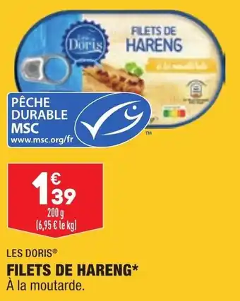 ALDI LES DORIS filets de hareng offre