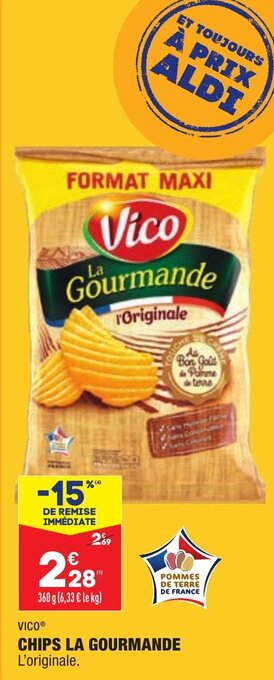ALDI VICO chips la gourmande offre