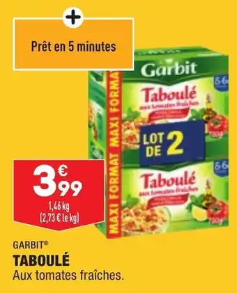 ALDI GARBIT taboulé offre