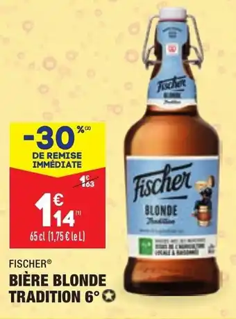 ALDI FISCHER bière blonde tradition 6 offre