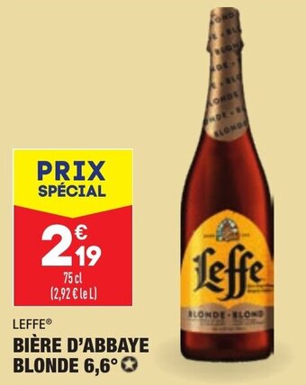 ALDI LEFFE bière d'abbaye blonde 6,6 offre
