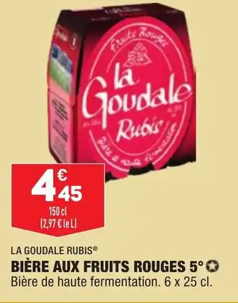 ALDI LA GOUDALE RUBIS bière aux fruits rouges 5 offre
