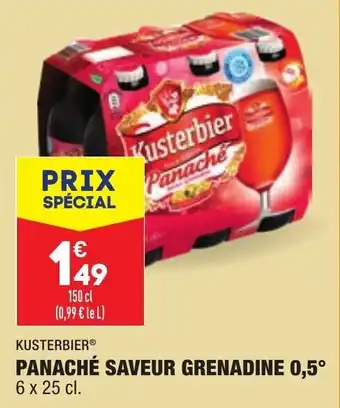 ALDI KUSTERBIER panaché saveur grenadine 0,5 offre