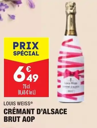 ALDI LOUIS WEISS crémant d'alsace brut aop offre