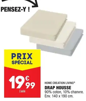 ALDI HOME CREATION LIVING drap housse offre