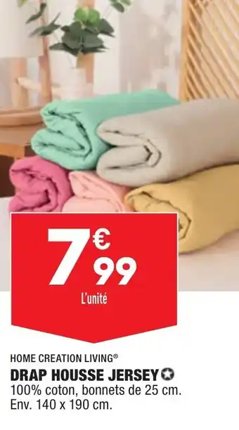ALDI HOME CREATION LIVING drap housse jersey offre