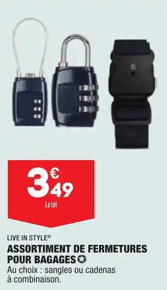 ALDI LIVE IN STYLE assortiment de fermetures pour bagages offre