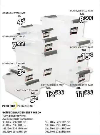 JYSK Boîte De Rangement Probox offre