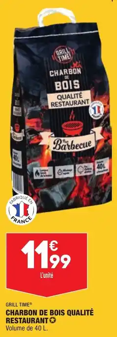ALDI GRILL TIME charbon de bois qualité restaurant offre