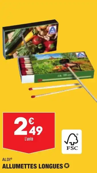 ALDI ALDI allumettes longues offre