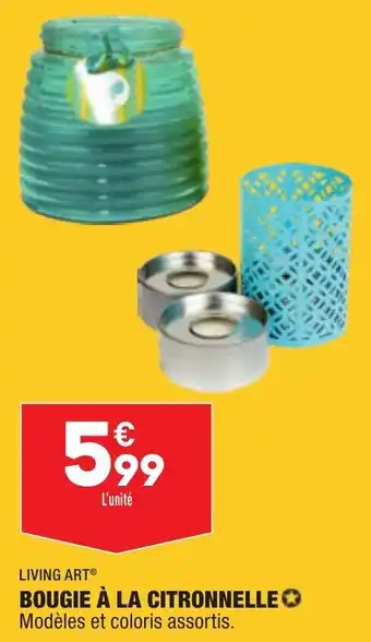 ALDI LIVING ART bougie à la citronnelle offre