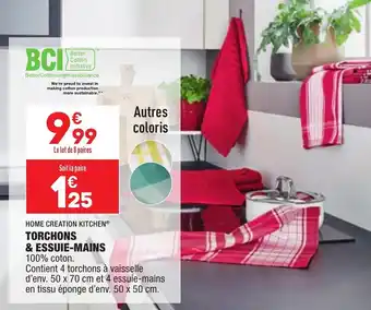 ALDI HOME CREATION KITCHEN torchons & essuie-mains offre