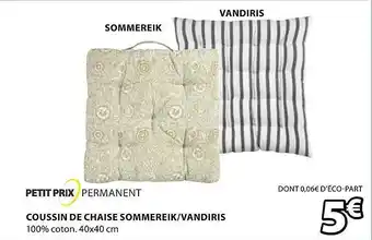 JYSK Coussin De Chaise Sommereik - Vandiris offre