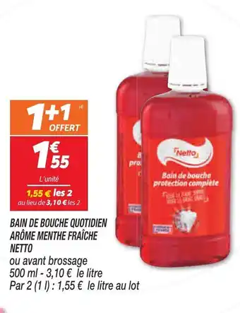 Bain de Bouche Quotidien ArĂŽme Menthe FraĂźche Netto