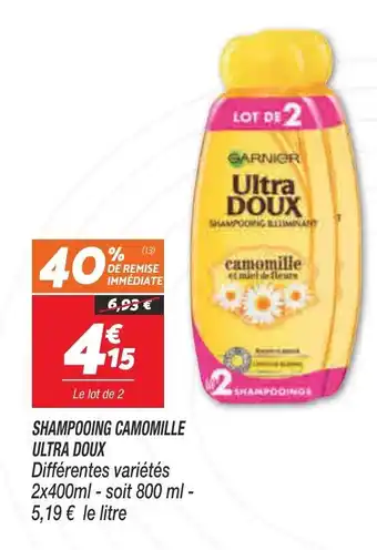 Netto Shampooing Camomille Ultra Doux offre