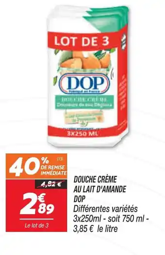 Netto Douche Crème Au Lait d'Amande Dop offre