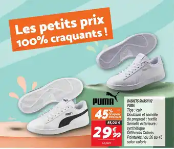 Netto Baskets Smash V2 Puma offre