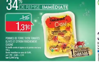 Match Pommes de Terre Thym Tomates Olives Et Citron Fraîchement Cuisiné offre