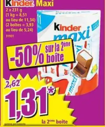 Norma Maxi Kinder offre