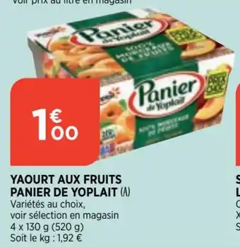 Bi1 Yaourt aux Fruits Panier de Yoplait offre