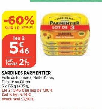 Bi1 Sardines Parmentier offre