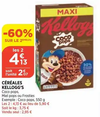 Bi1 Céréales Kellogg's offre