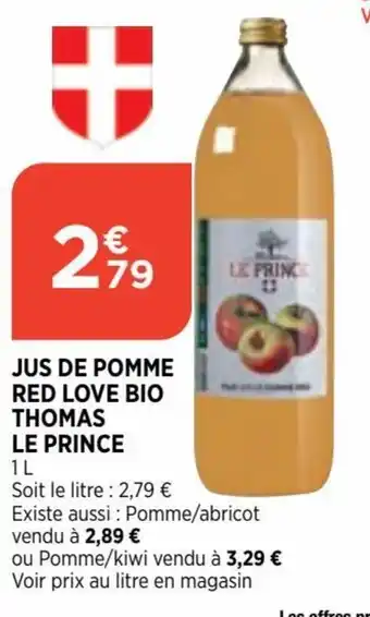 Bi1 Jus de Pomme Red Love Bio Thomas Le Prince offre