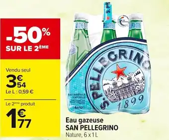 Carrefour San pellegrino eau gazeuse offre