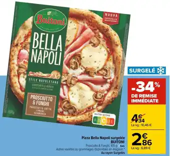 Buitoni pizza bella napoli surgelée