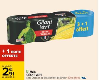 Géant vert maïs