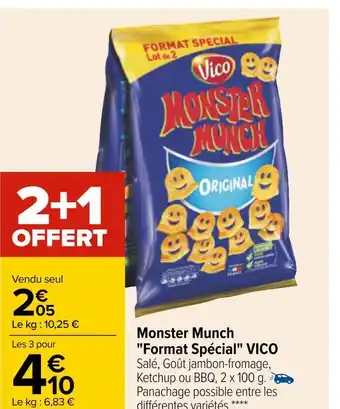 Carrefour Vico monster munch "format spécial" offre