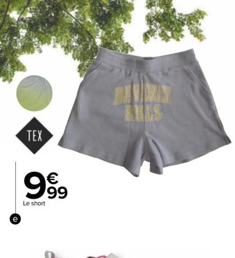 Carrefour Tex short fille offre