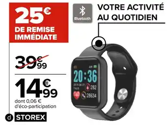 Carrefour Storex montre connectée bluetooth offre
