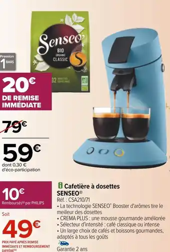 Carrefour Senseo cafetière à dosettes offre