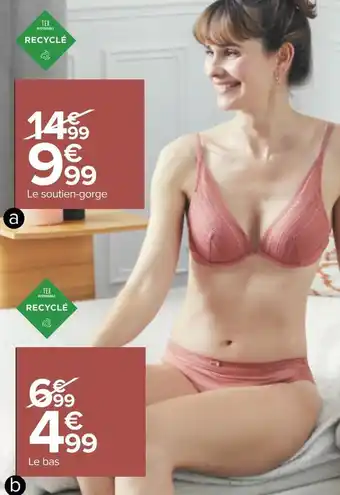Carrefour Tex soutien-gorge femme ou boxer ou i slip femme offre