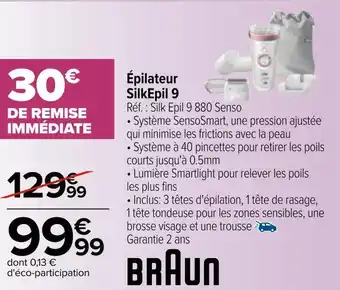 Carrefour Braun épilateur silkepil 9 offre