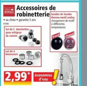 Norma Accessoires De Robinetterie Casa Royale offre