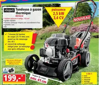 Norma Tondeuse à Gazon Thermique Scheppach offre