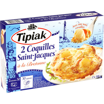 Auchan Coquilles saint-jacques à la bretonne surgelées tipiak offre