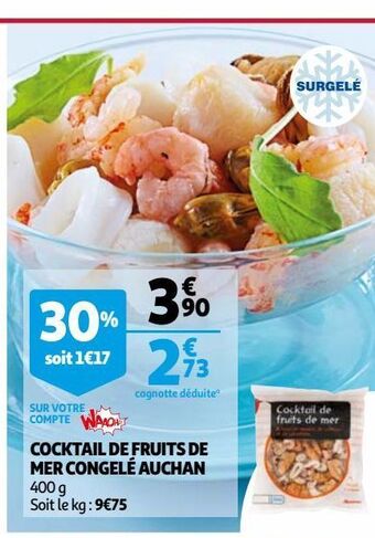 Auchan Cocktail de fruits de mer congelé auchan offre