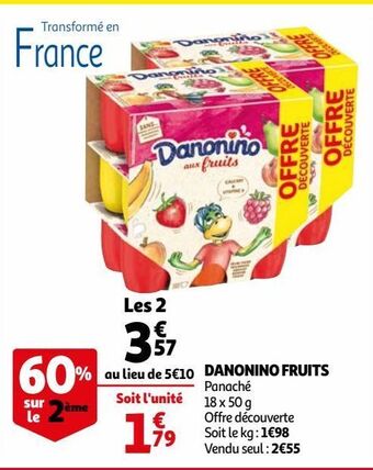 Auchan Danonino fruits offre