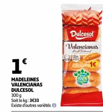 Auchan Madeleines valencianas dulcesol offre